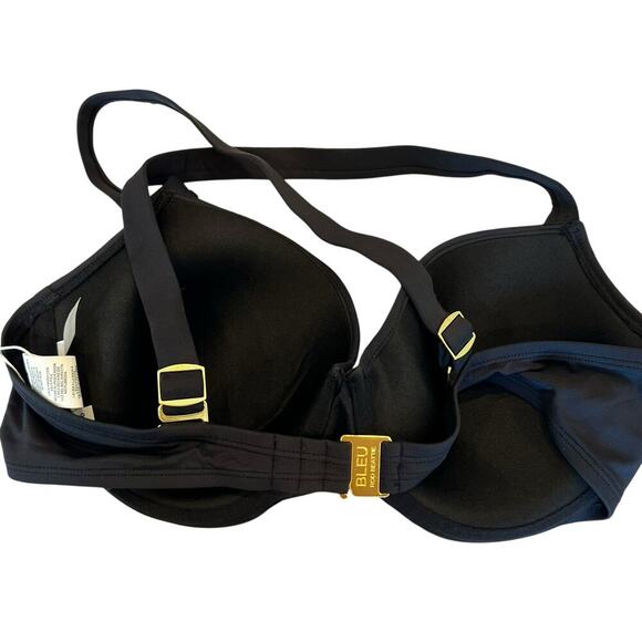 Bleu Rod Beattie Kore Underwire Cross Back Bikini Top Black Size 36D NWT - Picture 5 of 9